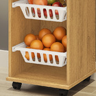 Balcão Fruteira Eva Com Rodízios Cestinha E Tampo De 25mm Car