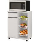 Balcão Fruteira Iris Com Rodízios Cestinha E Tampo De 25mm Br