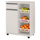 Balcão Fruteira Iris Com Rodízios Cestinha E Tampo De 25mm Br