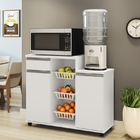 Balcão Fruteira Juliette Com Rodízios Cestinha E Tampo De 25m