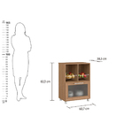 Balcão Fruteira Micro-ondas Ditália Gav Vidr Mf-210 Carvalho