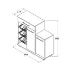 Balcão Fruteira Multiuso Ditália Mf-185 Carvalho/branco