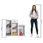 Balcão Fruteira Para Microondas 103cm 2 Portas 1 Gaveta Flóri