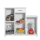 Balcão Fruteira Para Microondas 103cm 2 Portas 1 Gaveta Flóri