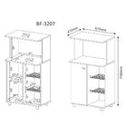 Balcão Fruteira Para Microondas, 2 Cestos E 1 Porta Bf3207 Br