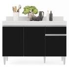 Balcão Gabinete 120cm Com Tampo 3 Portas 1 Gaveta Arizona Bra