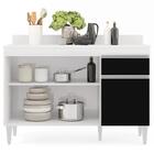 Balcão Gabinete 120cm Com Tampo 3 Portas 1 Gaveta Arizona Bra