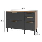 Balcão Gabinete 120cm Para Pia 2 Gavetas Avelã  Mel/grafite