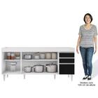 Balcão Gabinete 160cm Sem Tampo 4 Portas 2 Gavetas Arkansas B