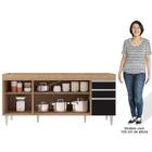 Balcão Gabinete 160cm Sem Tampo 4 Portas 2 Gavetas Arkansas C