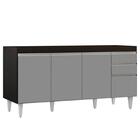 Balcão Gabinete 160cm Sem Tampo 4 Portas 2 Gavetas Arkansas P