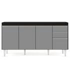 Balcão Gabinete 160cm Sem Tampo 4 Portas 2 Gavetas Arkansas P