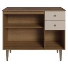 Balcão Gabinete 3 Portas 2 Gavetas Rustic/crema Gourmet Madesa