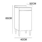 Balcão Gabinete 40 Cm 1 Portas Damasco / Off White - Fdecor