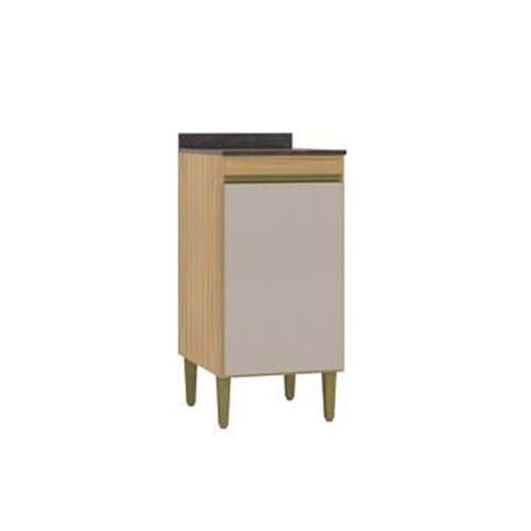 Balcão Gabinete 40 Cm 1 Portas Damasco / Off White - Fdecor