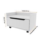Balcão Gabinete 60cm Com 1 Gavetas E Rodízio Bn3647 Branco Te