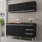 Balcão Gabinete Andréia Com Tampo 150cm 3 Portas E Armário Aé