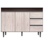 Balcão Gabinete Andréia De Pia 100cm Sem Tampo 2 Portas Casta