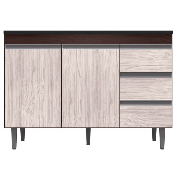 Balcão Gabinete Andréia De Pia 100cm Sem Tampo 2 Portas Casta