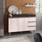 Balcão Gabinete Andréia De Pia 100cm Sem Tampo 2 Portas Casta