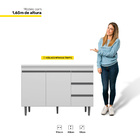 Balcão Gabinete Andréia De Pia 120cm Sem Tampo 2 Portas Branc