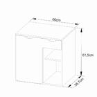 Balcão Gabinete Armário Suspenso 60 Cm Com Cuba 1 Porta 1 Gav