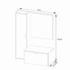 Balcão Gabinete Armário Suspenso 90 Cm Com Cuba 1 Espelho 2 P