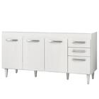 Balcão Gabinete Áustria 160cm Sem Tampo 4 Portas 2 Gavetas Br