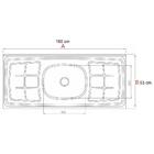 Balcão Gabinete Áustria E Pia Inox 160cm 4 Portas - Lumil Móv
