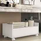 Balcão Gabinete Banheiro Com Rodízios 80cm Multimóveis V2608