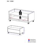 Balcão Gabinete Banheiro Com Rodízios 80cm Multimóveis V2608