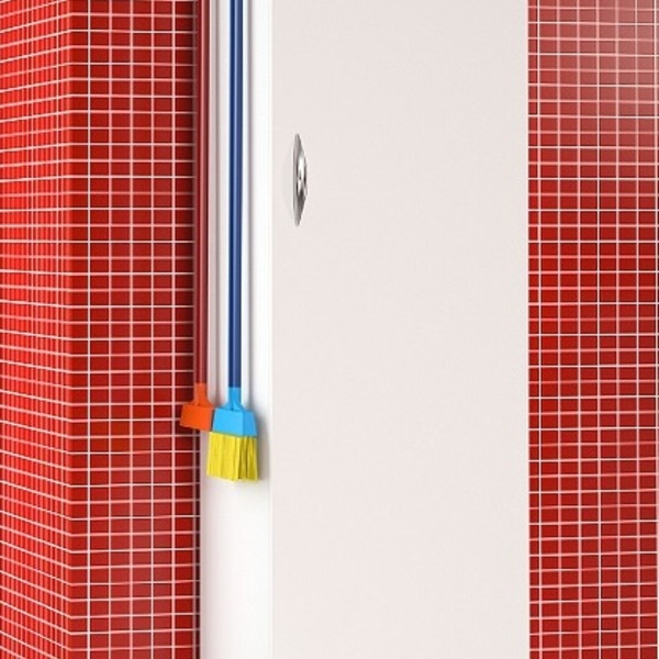 Balcão Gabinete Branco Armário Multiuso C 1 Porta 4 Rodinhas