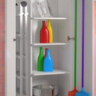 Balcão Gabinete Branco Armário Multiuso De 2 Portas Alto