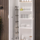 Balcão Gabinete Branco Armário Multiuso De 2 Portas C 4 Rodin