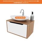 Balcão Gabinete Com 1 Porta 60cm Bn3646 Amêndoa/branco Tecnom