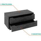 Balcão Gabinete Com 2 Gavetas E Rodízio Bn3643 Mármore Lunar