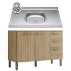 Balcão Gabinete Com Pia 120cm Urban Z06 Freijó - Mpozenato