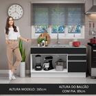 Balcão Gabinete Com Pia 150 Cm 2 Portas 2 Gavetas Branco/pret