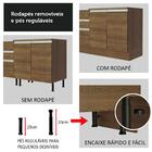 Balcão Gabinete Com Pia 150 Cm 2 Portas 2 Gavetas Rustic Glam