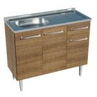 Balcão Gabinete Com Pia Armário De Cozinha 3 Portas E 1 Gavet