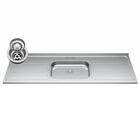 Balcão Gabinete Com Pia Inox 150cm 3 Portas 1 Gaveta Dakota C