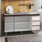 Balcão Gabinete Com Pia Inox 150cm 3 Portas 3 Gavetas Andréia