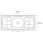 Balcão Gabinete Com Pia Inox 150cm Lisboa - Lumil Móveis - Br