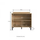 Balcão Gabinete Com Tampo 2 Portas Supreme Gralar Mel/grafite