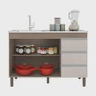 Balcão Gabinete De 119cm 2 Portas S/tampo Malbec Avelã