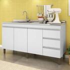 Balcão Gabinete De 159cm 3 Portas Sem Tampo Branco