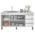 Balcão Gabinete De 159cm 3 Portas Sem Tampo Branco