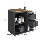 Balcão Gabinete De Banheiro Suspenso 60 Bahamas Com 1 Porta E