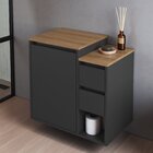 Balcão Gabinete De Banheiro Suspenso 60 Bahamas Com 1 Porta E