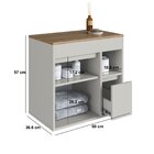 Balcão Gabinete De Banheiro Suspenso 60 Bangladesh Com 1 Port